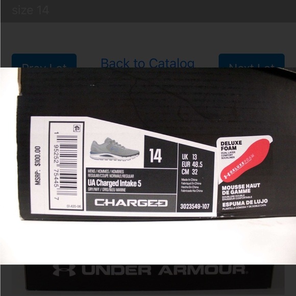 Under Armour Gray and Blue Athletic Shoes with Cushioned Heel